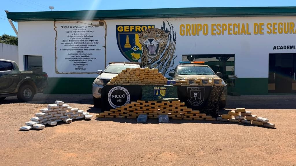 Forças de segurança apreendem 306 kg de drogas na fronteira de MT e geram prejuízo de R$ 1,2 milhão às facções criminosas